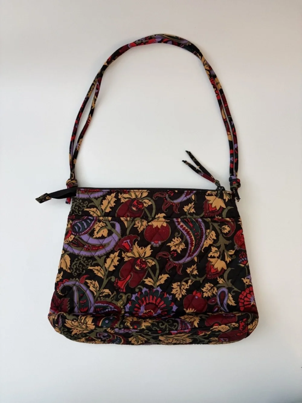 Vera Bradley Hipster Crossbody Bag Midnight Garden Paisley Quilted Adjustable